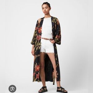 All Saints Corine Nolina Silk Blend kimono